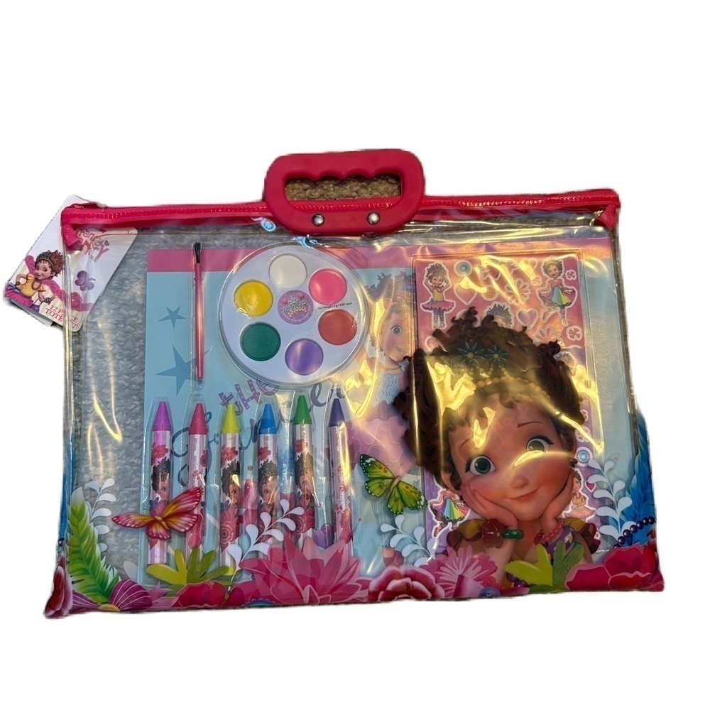 Disney Fancy Nancy Art Set Kit NEW Crayons Paint Coloring Stickers